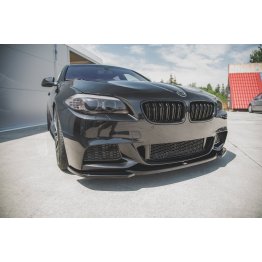 Накладка сплиттер на передний бампер Вариант4 на BMW 5 F10 / F11 M-Pack